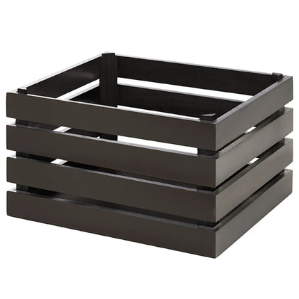 GGM Gastro Wooden Box - SUPERBOX - Black - Height: 200mm - suitable for GN 1/2