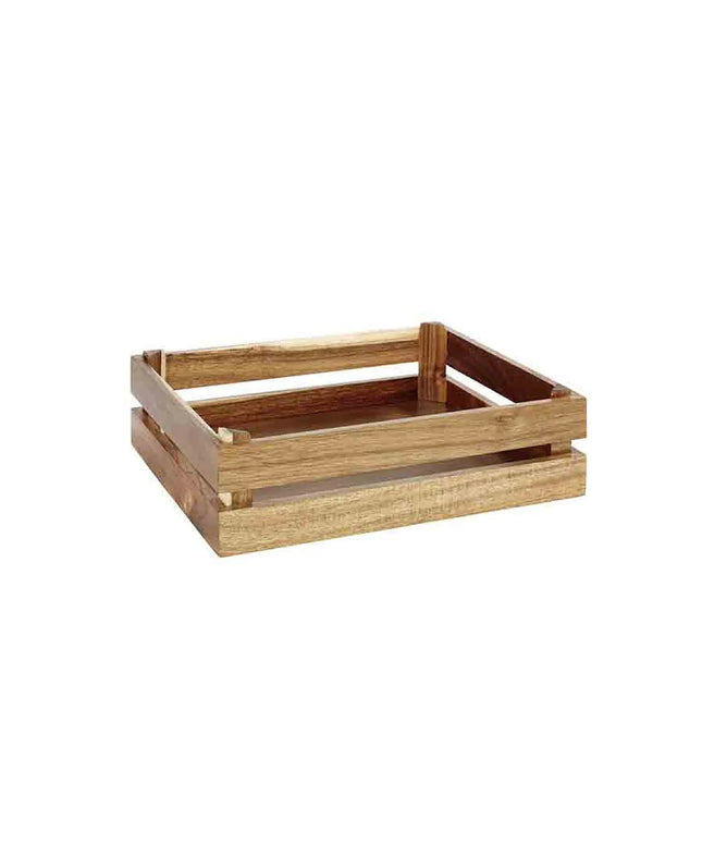GGM Gastro Wooden Box - SUPERBOX - Brown - Height: 105mm - suitable for GN 1/2