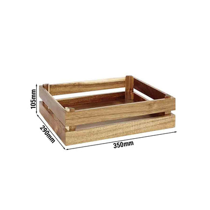 GGM Gastro Wooden Box - SUPERBOX - Brown - Height: 105mm - suitable for GN 1/2
