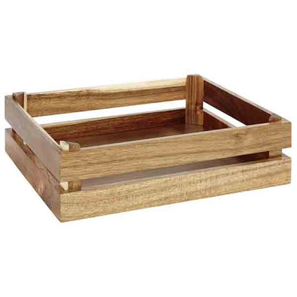 GGM Gastro Wooden Box - SUPERBOX - Brown - Height: 105mm - suitable for GN 1/2