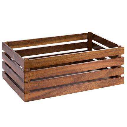 GGM Gastro Wooden Box | SUPERBOX - Brown - Height: 200mm - suitable for GN 1/1