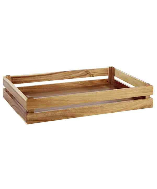 GGM Gastro Wooden Box - SUPERBOX - Height: 105mm - suitable for GN 1/1 - Brown - Wood