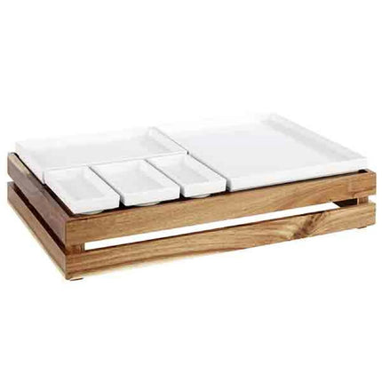 GGM Gastro Wooden Box - SUPERBOX - Height: 105mm - suitable for GN 1/1 - Brown - Wood
