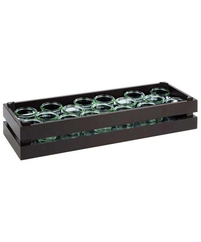 GGM Gastro Wooden Box - SUPERBOX - Height: 105mm - Wood - Black - suitable for GN plates