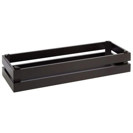 GGM Gastro Wooden Box - SUPERBOX - Height: 105mm - Wood - Black - suitable for GN plates