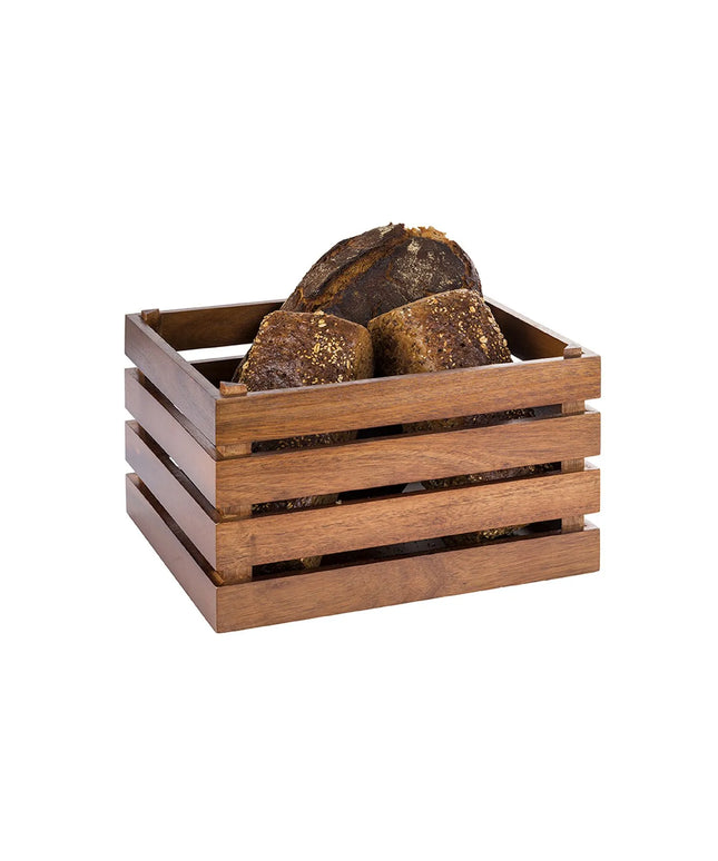GGM Gastro Wooden Box - SUPERBOX - Height: 200mm - suitable for GN 1/2 - Brown - 350x290mm