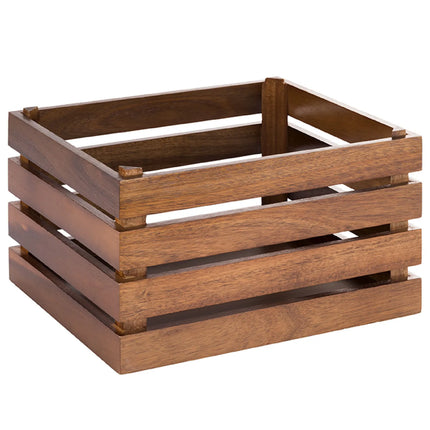 GGM Gastro Wooden Box - SUPERBOX - Height: 200mm - suitable for GN 1/2 - Brown - 350x290mm