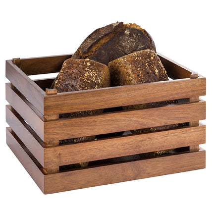 GGM Gastro Wooden Box - SUPERBOX - Height: 200mm - suitable for GN 1/2 - Brown - 350x290mm