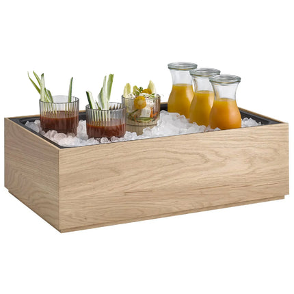 GGM Gastro Wooden Box - VALO - Oak - Brown - Height: 165mm - suitable for GN 1/1