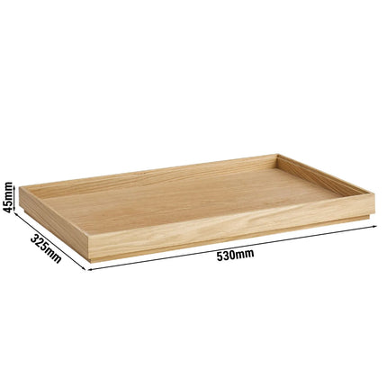 GGM Gastro Wooden Box | VALO - Oak - Brown - Height: 45mm - suitable for GN 1/1
