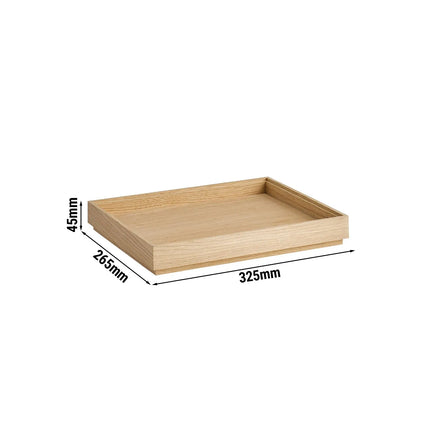 GGM Gastro Wooden Box | VALO - Oak - Brown - Height: 45mm - suitable for GN 1/2