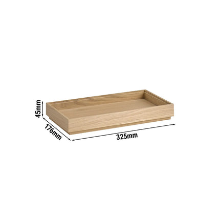 GGM Gastro Wooden Box | VALO - Oak - Brown - Height: 45mm - suitable for GN 1/3