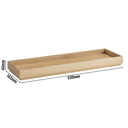GGM Gastro Wooden Box | VALO - Oak - Brown - Height: 45mm - suitable for GN 2/4