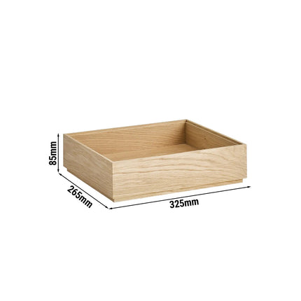 GGM Gastro Wooden Box | VALO - Oak - Brown - Height: 85mm - suitable for GN 1/2