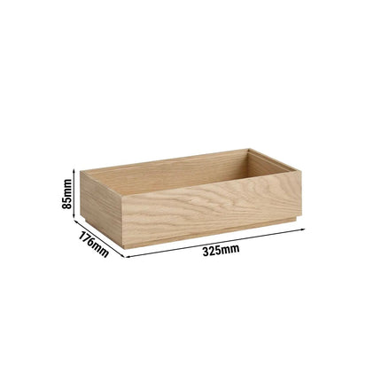 GGM Gastro Wooden Box | VALO - Oak - Brown - Height: 85mm - suitable for GN 1/3
