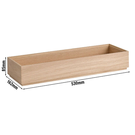 GGM Gastro Wooden Box - VALO - Oak - Brown - Height: 85mm - suitable for GN 2/4