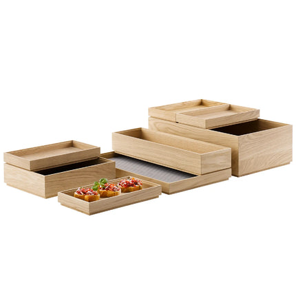 GGM Gastro Wooden Box - VALO - Oak - Brown - Height: 85mm - suitable for GN 2/4