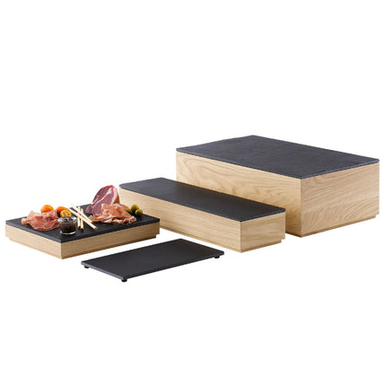 GGM Gastro Wooden Box - VALO - Oak - Brown - Height: 85mm - suitable for GN 2/4