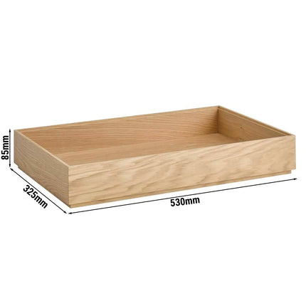 GGM Gastro Wooden Box - VALO - suitable for GN 1/1 - Height: 85mm - Brown - Oak