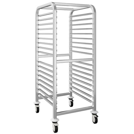 GGM Gastro Xe Đẩy Khay Bánh Ngọt - Thép Không Gỉ - 15 Tầng - Cho 15 Khay 600x400mm