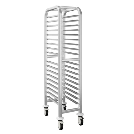 GGM Gastro Xe Đẩy Khay GN - Thép Không Gỉ - 17 Tầng - Cho 17 Khay GN 1/1 - Bánh Xe Có Phanh Êm