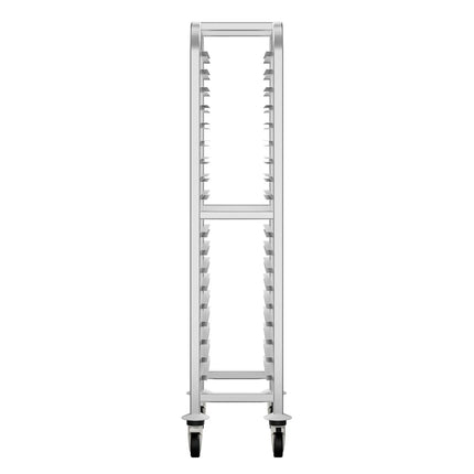 GGM Gastro Xe Đẩy Khay GN - Thép Không Gỉ - 17 Tầng - Cho 17 Khay GN 1/1 - Bánh Xe Có Phanh Êm