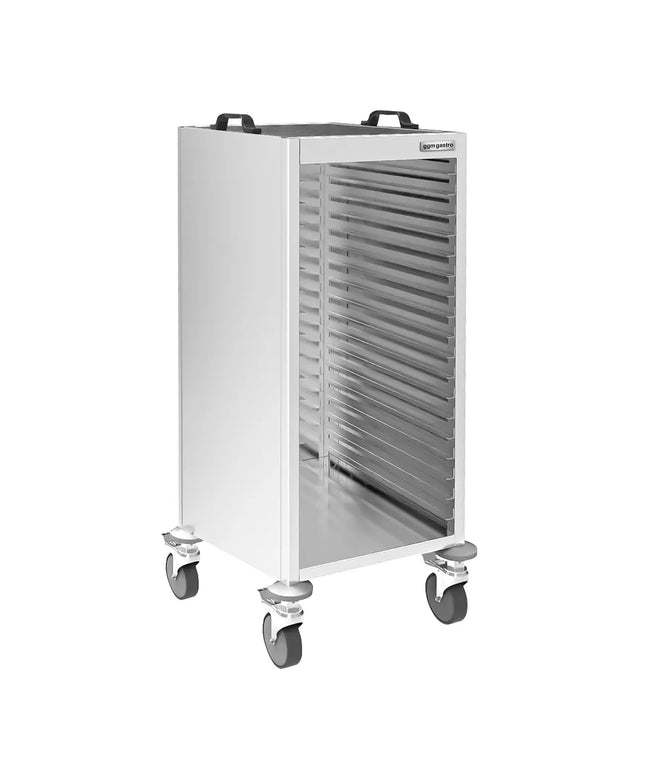 GGM Gastro Xe Đẩy Khay Inox - 18 Tầng - Cho 18 Khay 420x280mm - Bánh Xe Phanh Êm