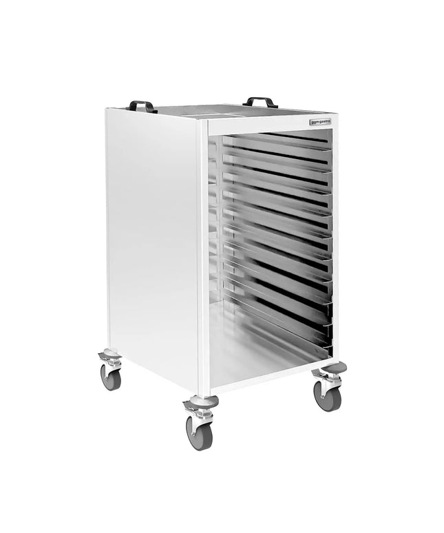 GGM Gastro Xe Đẩy Khay Inox - 18 Tầng - Cho 18 Khay 530x370mm - Bánh Xe Phanh Êm