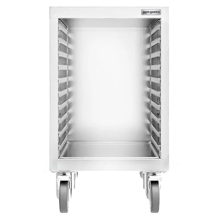 GGM Gastro Xe Đẩy Khay Inox - 18 Tầng - Cho 18 Khay 530x370mm - Bánh Xe Phanh Êm