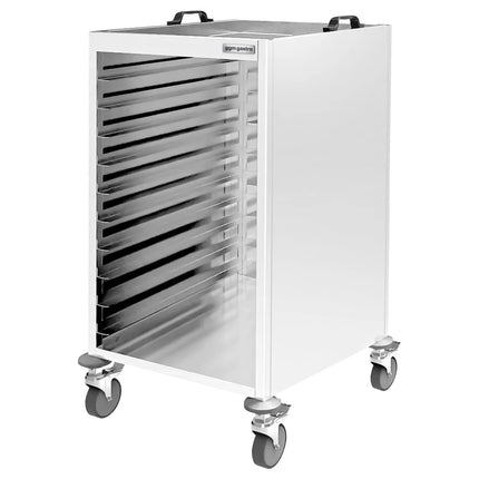 GGM Gastro Xe Đẩy Khay Inox - 18 Tầng - Cho 18 Khay 530x370mm - Bánh Xe Phanh Êm