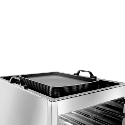 GGM Gastro Xe Đẩy Khay Inox - 18 Tầng - Cho 18 Khay 530x370mm - Bánh Xe Phanh Êm