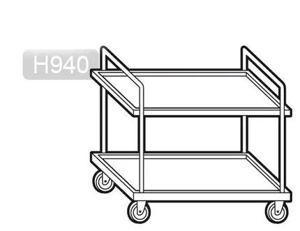 GGM Gastro Xe Đẩy Phục Vụ - 1000x500mm - 2 Tầng