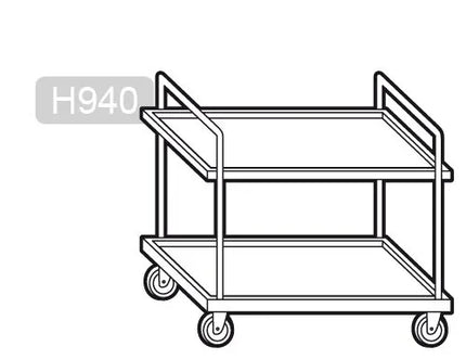 GGM Gastro Xe Đẩy Phục Vụ - 1000x600mm - 2 Tầng