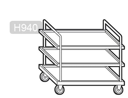 GGM Gastro Xe Đẩy Phục Vụ - 1200x600mm - 3 Tầng