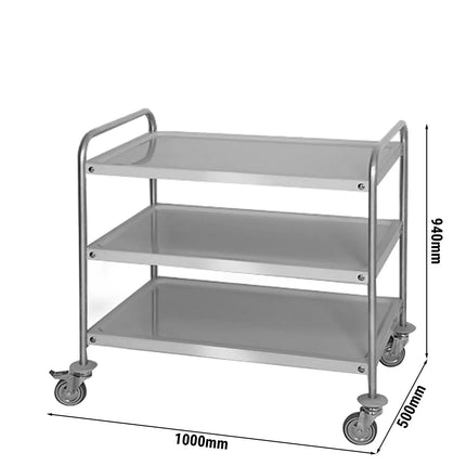 GGM Gastro Xe Đẩy Phục Vụ - Hạng Nặng - 1000x500mm - 3 Tầng