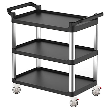 GGM Gastro Xe Đẩy Phục Vụ - Xe Phục Vụ & Dọn Bàn - 800x500mm - 3 Tầng - Bánh Xe Êm
