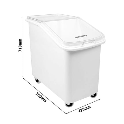 GGM Gastro Xe Đẩy Thùng Đựng Nguyên Liệu - 102L - Polypropylene - Kèm Nắp - Bánh Xe Êm