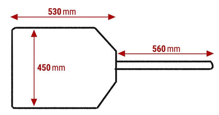 GGM Gastro Xẻng Pizza Chữ Nhật - Gỗ - 450x1110mm - Dài 56cm