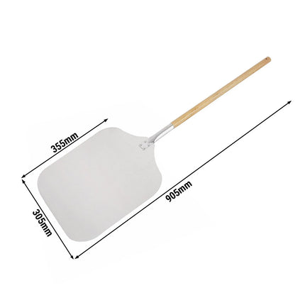 GGM Gastro Xẻng Pizza Chữ Nhật - Nhôm - 305x355mm - Dài 90.5cm