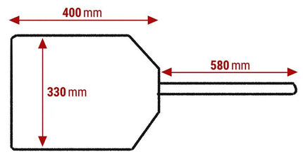 GGM Gastro Xẻng Pizza - Gỗ/Nhôm - 330x970mm - Dài 58cm