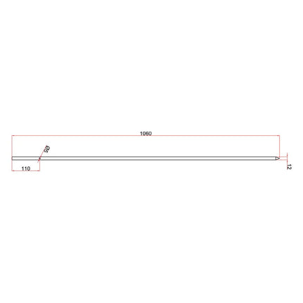 GGM Gastro Xiên Doner Kebab Cho Lò Gyros/Doner - 1060x12x12mm - Thép Không Gỉ - Cho DUK5-SB & DUVK5+5