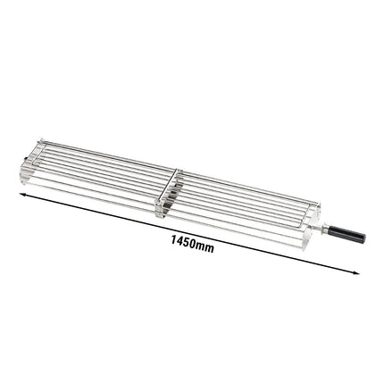 GGM Gastro Xiên Kiếm Đa Vị Trí Có Tay Cầm Cho Lò Quay Gà Than - 1450mm - Thép Không Gỉ - Cho Dòng HKGM