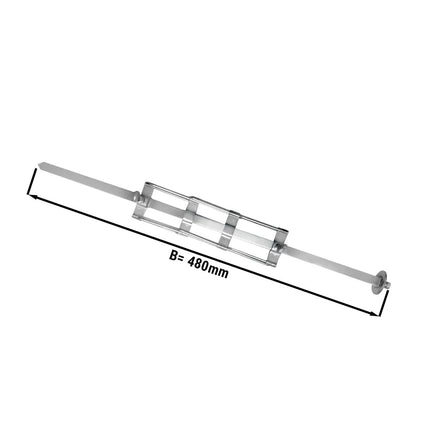GGM Gastro Xiên Thép Không Gỉ Cho Lò Quay Gà Mini - 480x524x56mm - Thép Không Gỉ - Cho MHGEM & MHGGM