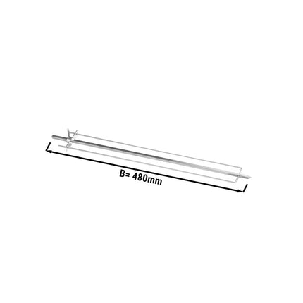 GGM Gastro Xiên Thép Không Gỉ Cho Lò Quay Gà Mini - 480x587x85mm - Thép Không Gỉ - Cho MHGEM & MHGGM