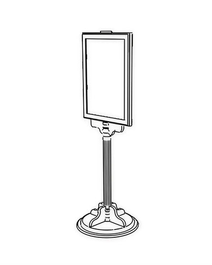 Giá Đỡ Biển Hiệu Forbes Industries Cao 137.2 cm Khung Hai Mặt 40.6 x 35.6 cm - Đế Gỗ & Avonite (6820)