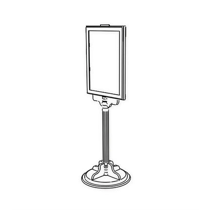 Giá Đỡ Biển Hiệu Forbes Industries Cao 137.2 cm Khung Hai Mặt 40.6 x 35.6 cm - Đế Gỗ & Avonite (6820)