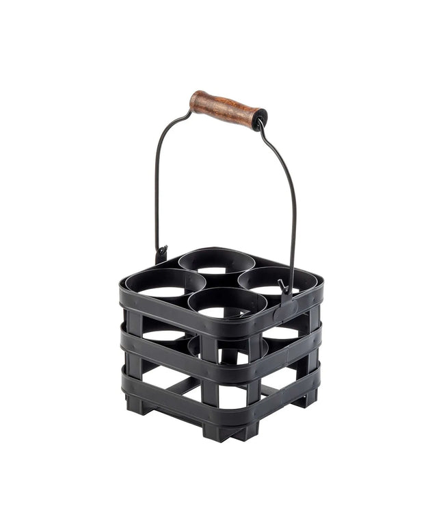 Giá Đỡ Bình Squeeze Tablecraft 11846 4 Ngăn Thép Màu Đen
