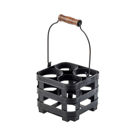 Giá Đỡ Bình Squeeze Tablecraft 11846 4 Ngăn Thép Màu Đen
