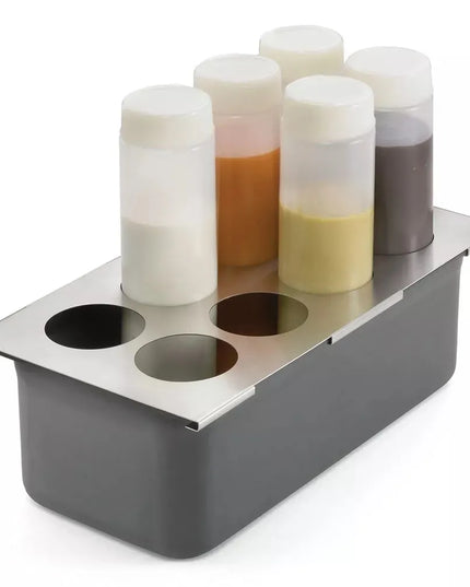 Giá Đỡ Bình Squeeze Tablecraft T8 (8 Bình) Inox 32.4x17.8 cm
