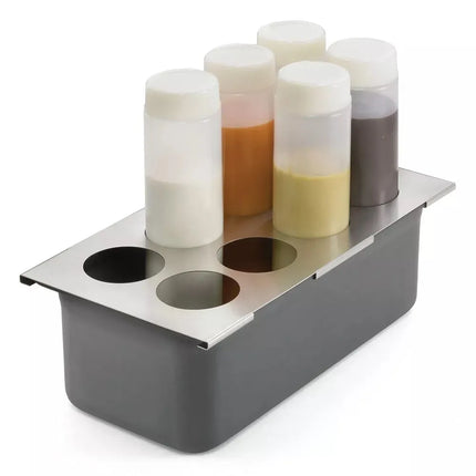 Giá Đỡ Bình Squeeze Tablecraft T8 (8 Bình) Inox 32.4x17.8 cm